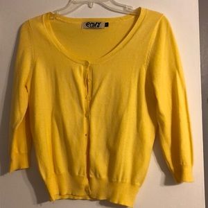 Yellow cardigan